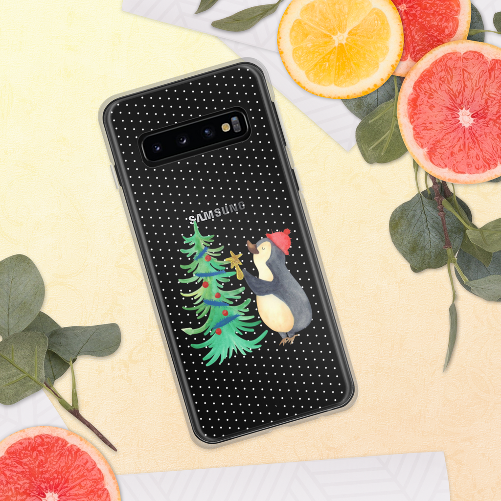 Handyhülle Pinguin Weihnachtsbaum Handyhülle, Handycover, Transparente Handyhülle, Flexible Handyhülle, Handyschutz, Transparent, Durchsichtig, Schutzhülle für Handy, Stilvolle Handyhülle, Robuste Handyhülle, Schutz vor Kratzern, Schützende Handyhülle, Winter, Weihnachten, Weihnachtsdeko, Nikolaus, Advent, Heiligabend, Wintermotiv, Pinguin