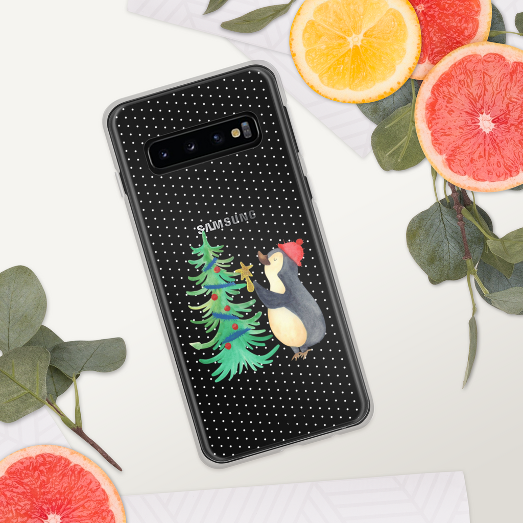 Handyhülle Pinguin Weihnachtsbaum Handyhülle, Handycover, Transparente Handyhülle, Flexible Handyhülle, Handyschutz, Transparent, Durchsichtig, Schutzhülle für Handy, Stilvolle Handyhülle, Robuste Handyhülle, Schutz vor Kratzern, Schützende Handyhülle, Winter, Weihnachten, Weihnachtsdeko, Nikolaus, Advent, Heiligabend, Wintermotiv, Pinguin