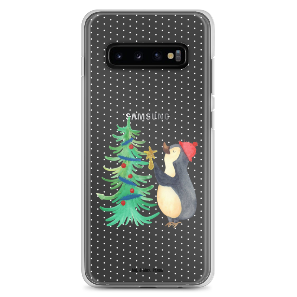 Handyhülle Pinguin Weihnachtsbaum Handyhülle, Handycover, Transparente Handyhülle, Flexible Handyhülle, Handyschutz, Transparent, Durchsichtig, Schutzhülle für Handy, Stilvolle Handyhülle, Robuste Handyhülle, Schutz vor Kratzern, Schützende Handyhülle, Winter, Weihnachten, Weihnachtsdeko, Nikolaus, Advent, Heiligabend, Wintermotiv, Pinguin