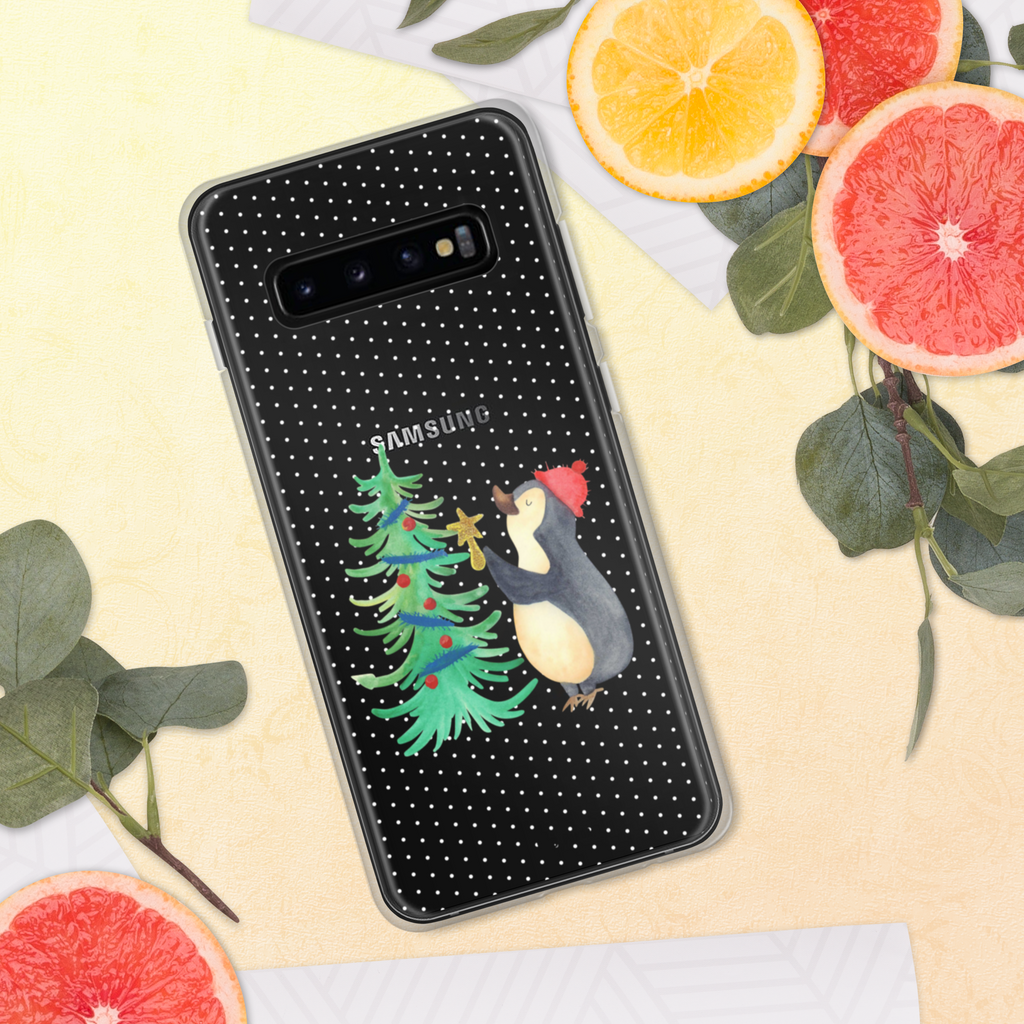 Handyhülle Pinguin Weihnachtsbaum Handyhülle, Handycover, Transparente Handyhülle, Flexible Handyhülle, Handyschutz, Transparent, Durchsichtig, Schutzhülle für Handy, Stilvolle Handyhülle, Robuste Handyhülle, Schutz vor Kratzern, Schützende Handyhülle, Winter, Weihnachten, Weihnachtsdeko, Nikolaus, Advent, Heiligabend, Wintermotiv, Pinguin