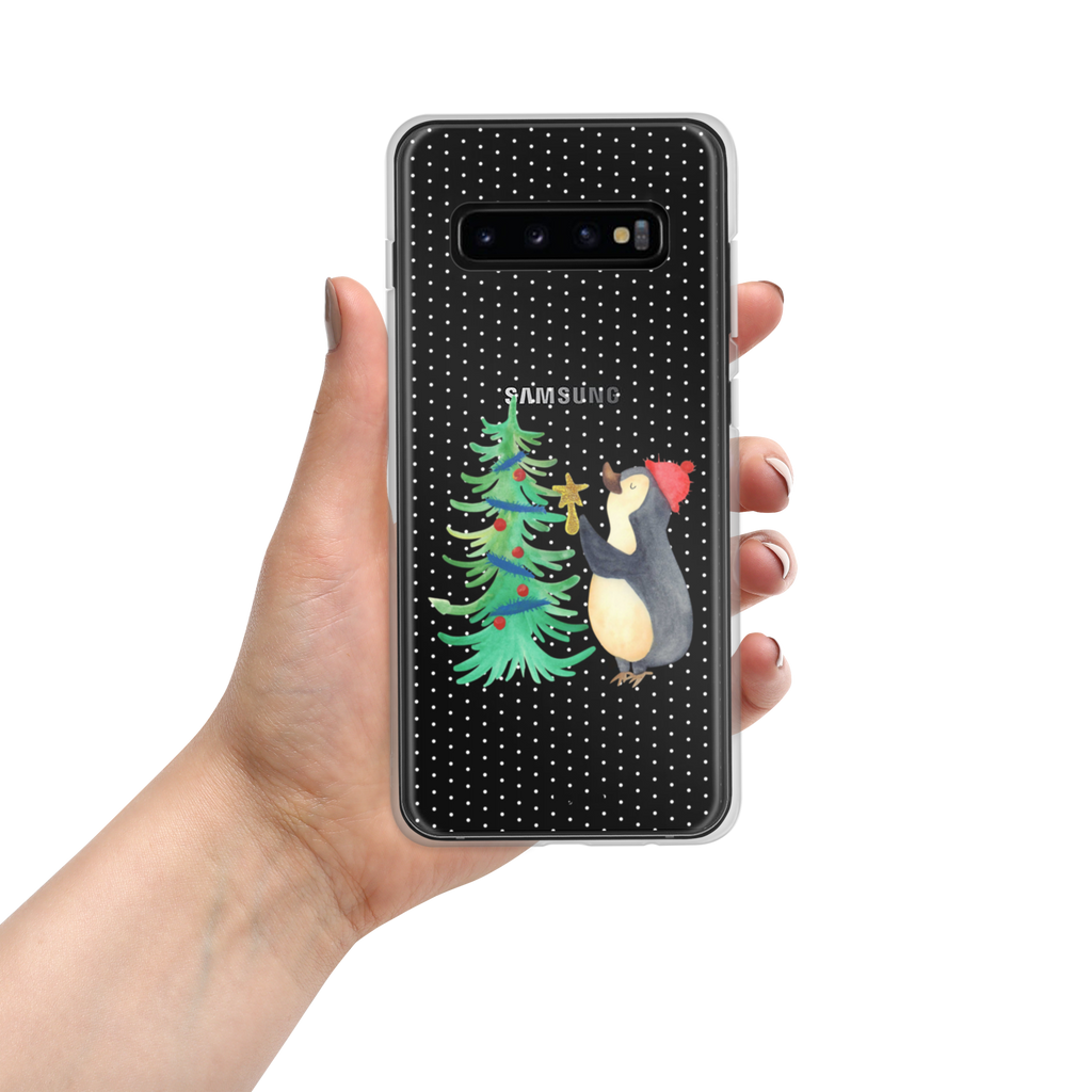 Handyhülle Pinguin Weihnachtsbaum Handyhülle, Handycover, Transparente Handyhülle, Flexible Handyhülle, Handyschutz, Transparent, Durchsichtig, Schutzhülle für Handy, Stilvolle Handyhülle, Robuste Handyhülle, Schutz vor Kratzern, Schützende Handyhülle, Winter, Weihnachten, Weihnachtsdeko, Nikolaus, Advent, Heiligabend, Wintermotiv, Pinguin