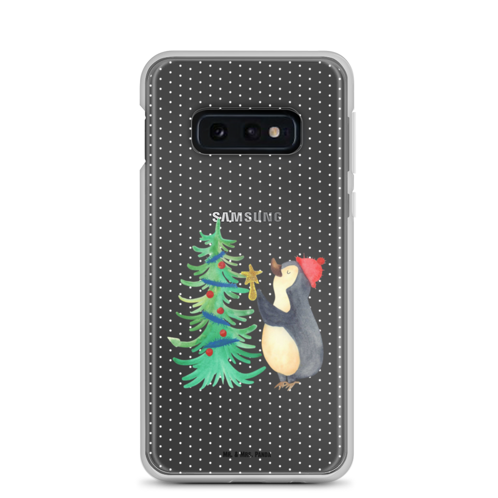 Handyhülle Pinguin Weihnachtsbaum Handyhülle, Handycover, Transparente Handyhülle, Flexible Handyhülle, Handyschutz, Transparent, Durchsichtig, Schutzhülle für Handy, Stilvolle Handyhülle, Robuste Handyhülle, Schutz vor Kratzern, Schützende Handyhülle, Winter, Weihnachten, Weihnachtsdeko, Nikolaus, Advent, Heiligabend, Wintermotiv, Pinguin