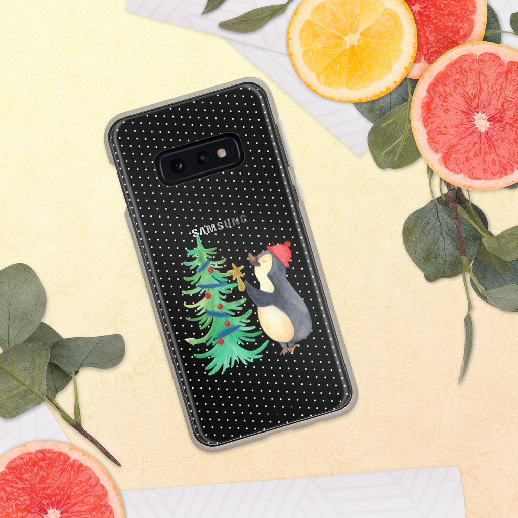 Handyhülle Pinguin Weihnachtsbaum Handyhülle, Handycover, Transparente Handyhülle, Flexible Handyhülle, Handyschutz, Transparent, Durchsichtig, Schutzhülle für Handy, Stilvolle Handyhülle, Robuste Handyhülle, Schutz vor Kratzern, Schützende Handyhülle, Winter, Weihnachten, Weihnachtsdeko, Nikolaus, Advent, Heiligabend, Wintermotiv, Pinguin