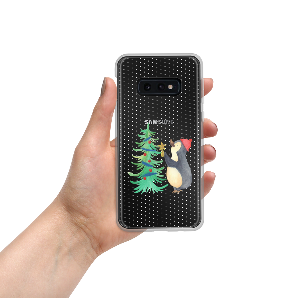 Handyhülle Pinguin Weihnachtsbaum Handyhülle, Handycover, Transparente Handyhülle, Flexible Handyhülle, Handyschutz, Transparent, Durchsichtig, Schutzhülle für Handy, Stilvolle Handyhülle, Robuste Handyhülle, Schutz vor Kratzern, Schützende Handyhülle, Winter, Weihnachten, Weihnachtsdeko, Nikolaus, Advent, Heiligabend, Wintermotiv, Pinguin