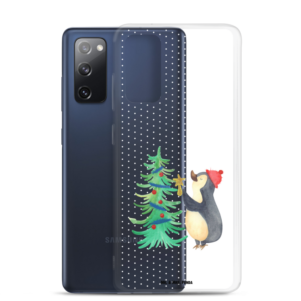 Handyhülle Pinguin Weihnachtsbaum Handyhülle, Handycover, Transparente Handyhülle, Flexible Handyhülle, Handyschutz, Transparent, Durchsichtig, Schutzhülle für Handy, Stilvolle Handyhülle, Robuste Handyhülle, Schutz vor Kratzern, Schützende Handyhülle, Winter, Weihnachten, Weihnachtsdeko, Nikolaus, Advent, Heiligabend, Wintermotiv, Pinguin