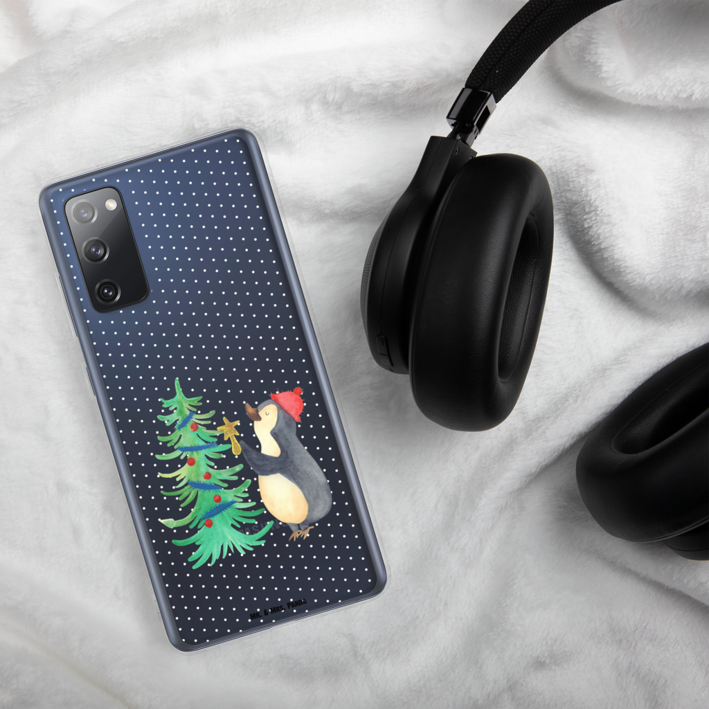 Handyhülle Pinguin Weihnachtsbaum Handyhülle, Handycover, Transparente Handyhülle, Flexible Handyhülle, Handyschutz, Transparent, Durchsichtig, Schutzhülle für Handy, Stilvolle Handyhülle, Robuste Handyhülle, Schutz vor Kratzern, Schützende Handyhülle, Winter, Weihnachten, Weihnachtsdeko, Nikolaus, Advent, Heiligabend, Wintermotiv, Pinguin