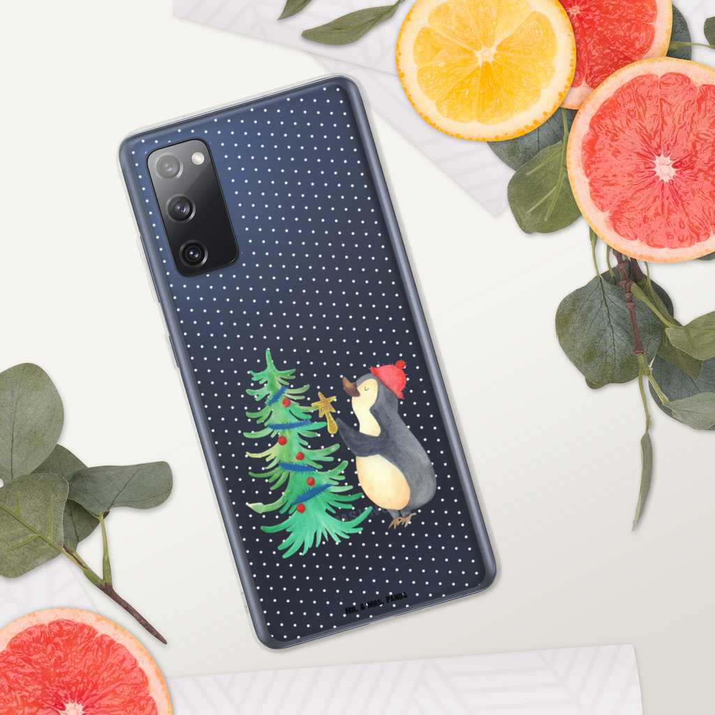 Handyhülle Pinguin Weihnachtsbaum Handyhülle, Handycover, Transparente Handyhülle, Flexible Handyhülle, Handyschutz, Transparent, Durchsichtig, Schutzhülle für Handy, Stilvolle Handyhülle, Robuste Handyhülle, Schutz vor Kratzern, Schützende Handyhülle, Winter, Weihnachten, Weihnachtsdeko, Nikolaus, Advent, Heiligabend, Wintermotiv, Pinguin