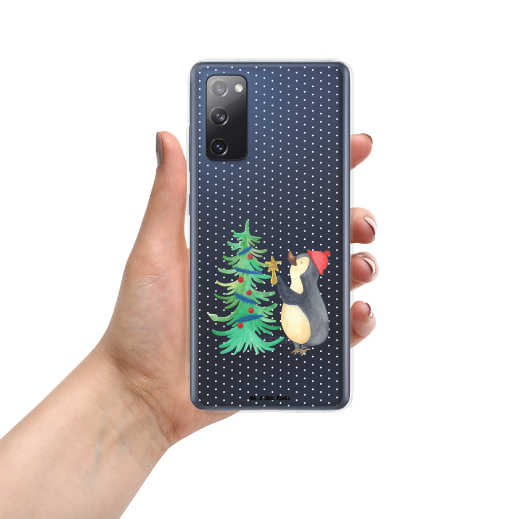 Handyhülle Pinguin Weihnachtsbaum Handyhülle, Handycover, Transparente Handyhülle, Flexible Handyhülle, Handyschutz, Transparent, Durchsichtig, Schutzhülle für Handy, Stilvolle Handyhülle, Robuste Handyhülle, Schutz vor Kratzern, Schützende Handyhülle, Winter, Weihnachten, Weihnachtsdeko, Nikolaus, Advent, Heiligabend, Wintermotiv, Pinguin