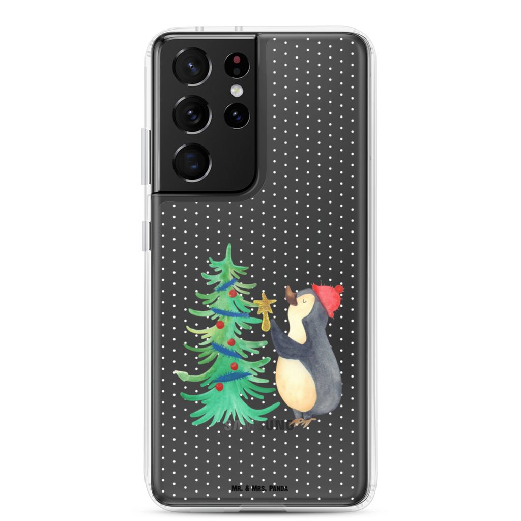 Handyhülle Pinguin Weihnachtsbaum Handyhülle, Handycover, Transparente Handyhülle, Flexible Handyhülle, Handyschutz, Transparent, Durchsichtig, Schutzhülle für Handy, Stilvolle Handyhülle, Robuste Handyhülle, Schutz vor Kratzern, Schützende Handyhülle, Winter, Weihnachten, Weihnachtsdeko, Nikolaus, Advent, Heiligabend, Wintermotiv, Pinguin