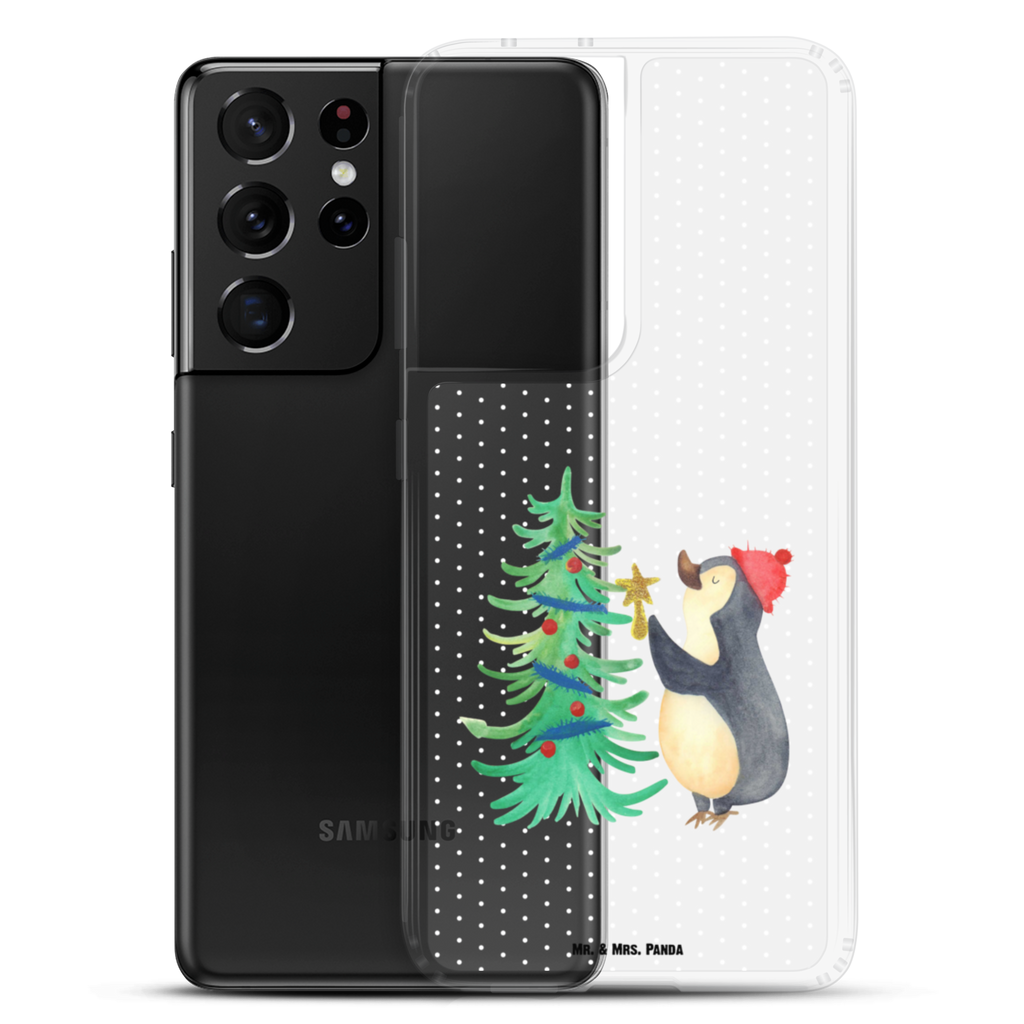 Handyhülle Pinguin Weihnachtsbaum Handyhülle, Handycover, Transparente Handyhülle, Flexible Handyhülle, Handyschutz, Transparent, Durchsichtig, Schutzhülle für Handy, Stilvolle Handyhülle, Robuste Handyhülle, Schutz vor Kratzern, Schützende Handyhülle, Winter, Weihnachten, Weihnachtsdeko, Nikolaus, Advent, Heiligabend, Wintermotiv, Pinguin
