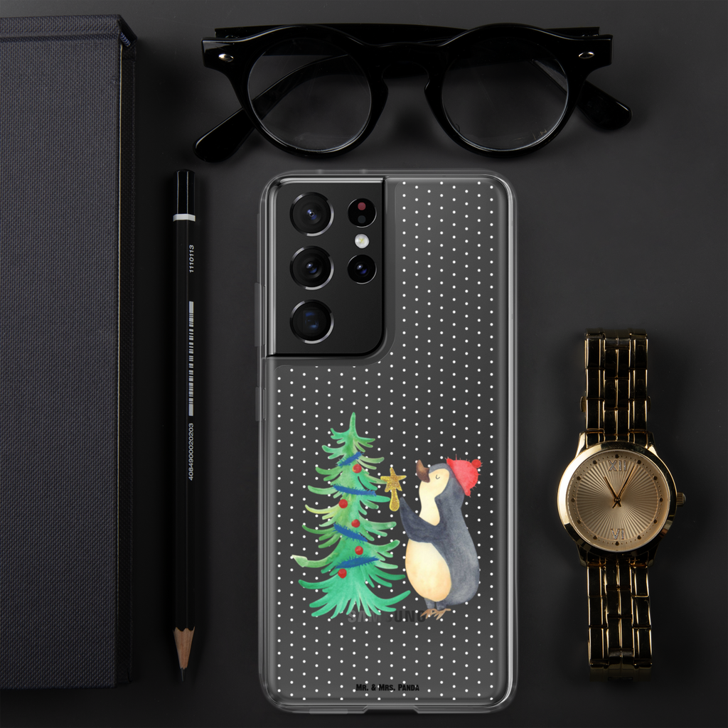 Handyhülle Pinguin Weihnachtsbaum Handyhülle, Handycover, Transparente Handyhülle, Flexible Handyhülle, Handyschutz, Transparent, Durchsichtig, Schutzhülle für Handy, Stilvolle Handyhülle, Robuste Handyhülle, Schutz vor Kratzern, Schützende Handyhülle, Winter, Weihnachten, Weihnachtsdeko, Nikolaus, Advent, Heiligabend, Wintermotiv, Pinguin