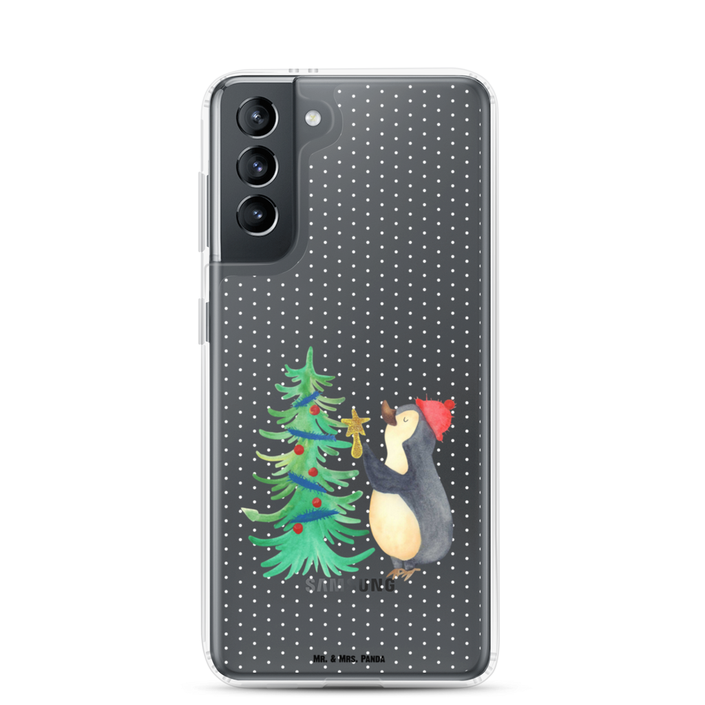 Handyhülle Pinguin Weihnachtsbaum Handyhülle, Handycover, Transparente Handyhülle, Flexible Handyhülle, Handyschutz, Transparent, Durchsichtig, Schutzhülle für Handy, Stilvolle Handyhülle, Robuste Handyhülle, Schutz vor Kratzern, Schützende Handyhülle, Winter, Weihnachten, Weihnachtsdeko, Nikolaus, Advent, Heiligabend, Wintermotiv, Pinguin