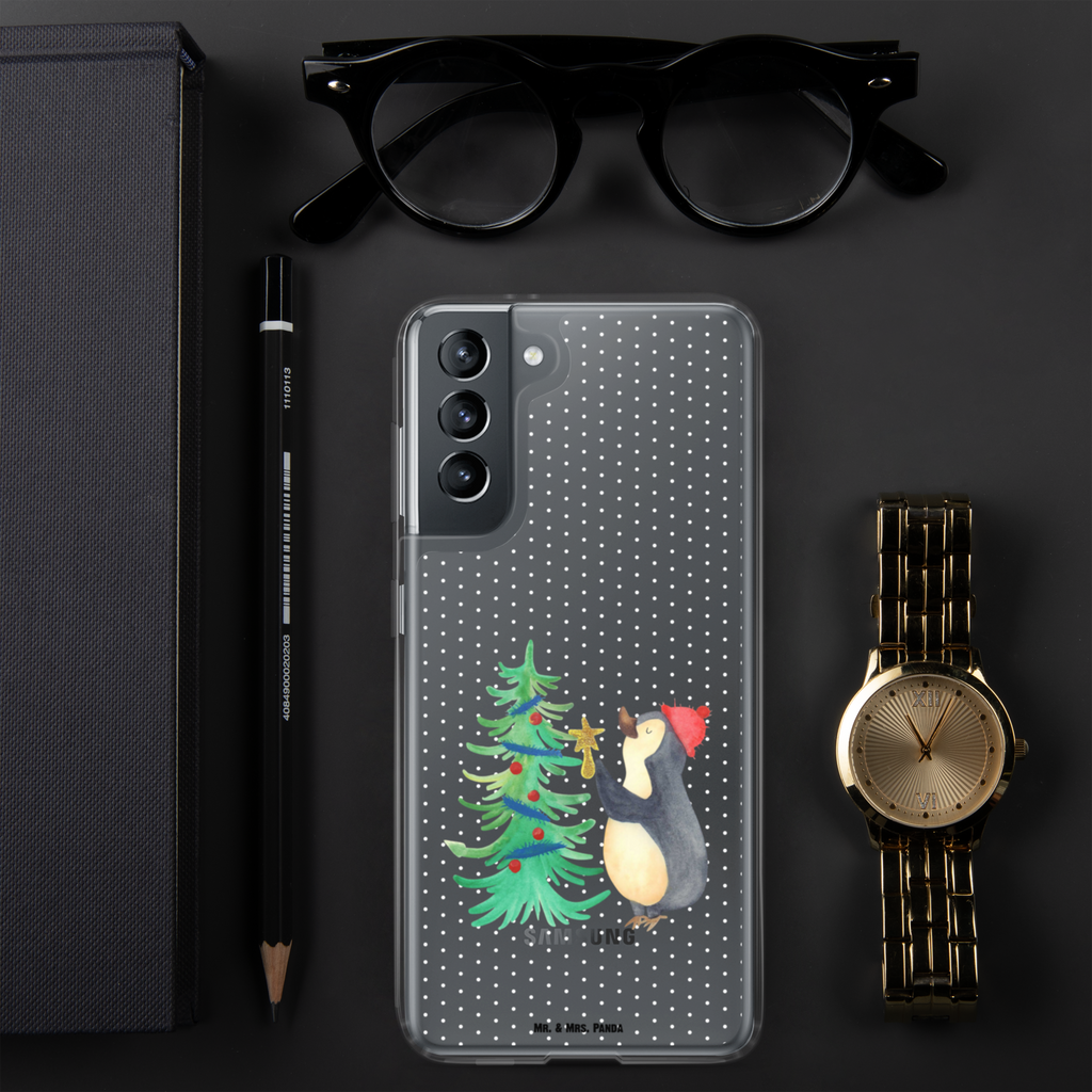 Handyhülle Pinguin Weihnachtsbaum Handyhülle, Handycover, Transparente Handyhülle, Flexible Handyhülle, Handyschutz, Transparent, Durchsichtig, Schutzhülle für Handy, Stilvolle Handyhülle, Robuste Handyhülle, Schutz vor Kratzern, Schützende Handyhülle, Winter, Weihnachten, Weihnachtsdeko, Nikolaus, Advent, Heiligabend, Wintermotiv, Pinguin