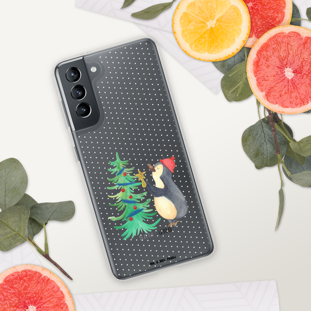 Handyhülle Pinguin Weihnachtsbaum Handyhülle, Handycover, Transparente Handyhülle, Flexible Handyhülle, Handyschutz, Transparent, Durchsichtig, Schutzhülle für Handy, Stilvolle Handyhülle, Robuste Handyhülle, Schutz vor Kratzern, Schützende Handyhülle, Winter, Weihnachten, Weihnachtsdeko, Nikolaus, Advent, Heiligabend, Wintermotiv, Pinguin