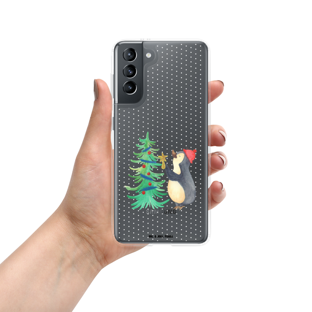 Handyhülle Pinguin Weihnachtsbaum Handyhülle, Handycover, Transparente Handyhülle, Flexible Handyhülle, Handyschutz, Transparent, Durchsichtig, Schutzhülle für Handy, Stilvolle Handyhülle, Robuste Handyhülle, Schutz vor Kratzern, Schützende Handyhülle, Winter, Weihnachten, Weihnachtsdeko, Nikolaus, Advent, Heiligabend, Wintermotiv, Pinguin