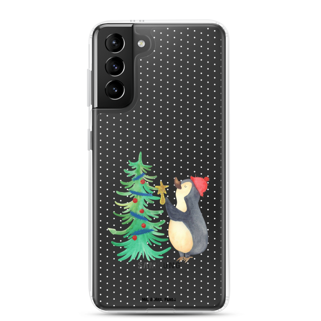 Handyhülle Pinguin Weihnachtsbaum Handyhülle, Handycover, Transparente Handyhülle, Flexible Handyhülle, Handyschutz, Transparent, Durchsichtig, Schutzhülle für Handy, Stilvolle Handyhülle, Robuste Handyhülle, Schutz vor Kratzern, Schützende Handyhülle, Winter, Weihnachten, Weihnachtsdeko, Nikolaus, Advent, Heiligabend, Wintermotiv, Pinguin