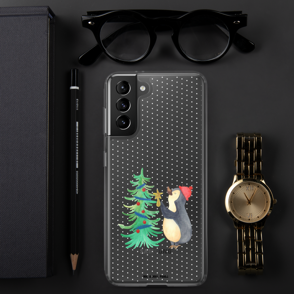 Handyhülle Pinguin Weihnachtsbaum Handyhülle, Handycover, Transparente Handyhülle, Flexible Handyhülle, Handyschutz, Transparent, Durchsichtig, Schutzhülle für Handy, Stilvolle Handyhülle, Robuste Handyhülle, Schutz vor Kratzern, Schützende Handyhülle, Winter, Weihnachten, Weihnachtsdeko, Nikolaus, Advent, Heiligabend, Wintermotiv, Pinguin