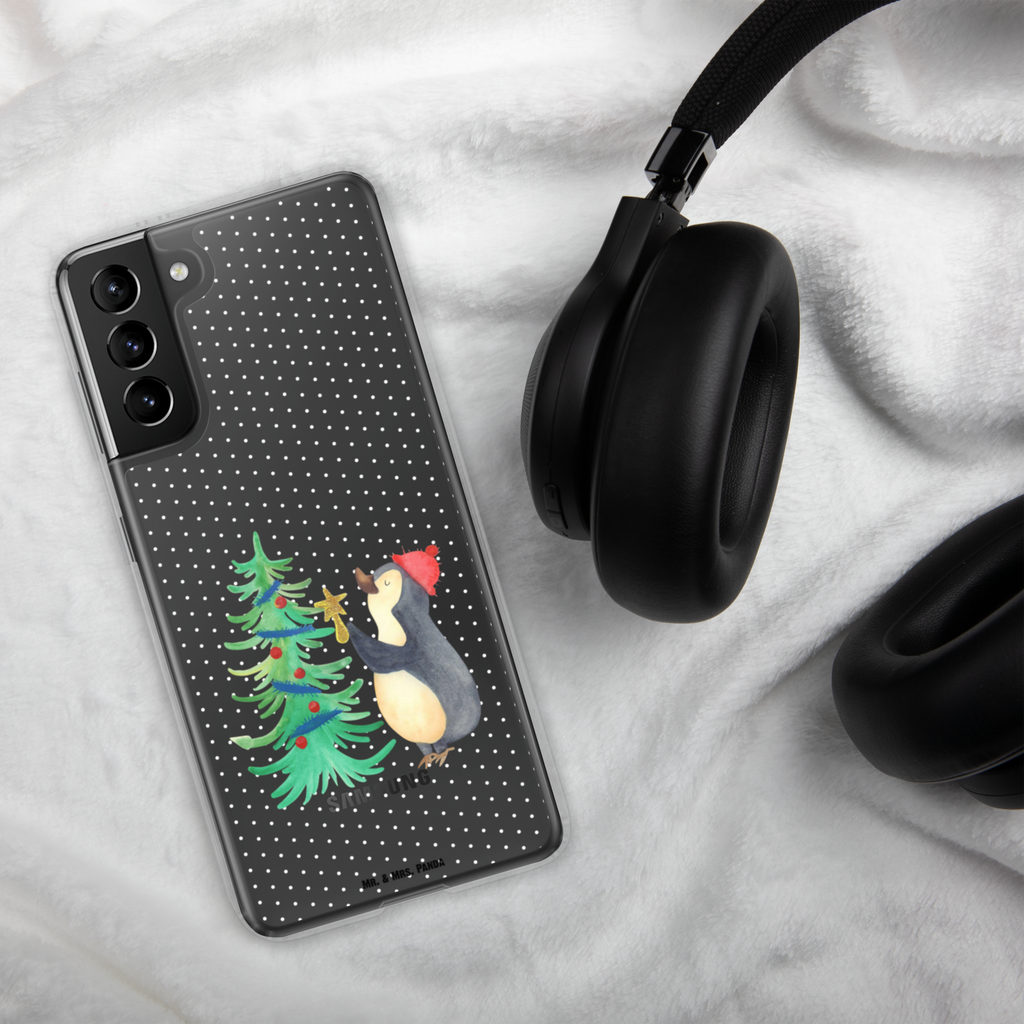 Handyhülle Pinguin Weihnachtsbaum Handyhülle, Handycover, Transparente Handyhülle, Flexible Handyhülle, Handyschutz, Transparent, Durchsichtig, Schutzhülle für Handy, Stilvolle Handyhülle, Robuste Handyhülle, Schutz vor Kratzern, Schützende Handyhülle, Winter, Weihnachten, Weihnachtsdeko, Nikolaus, Advent, Heiligabend, Wintermotiv, Pinguin