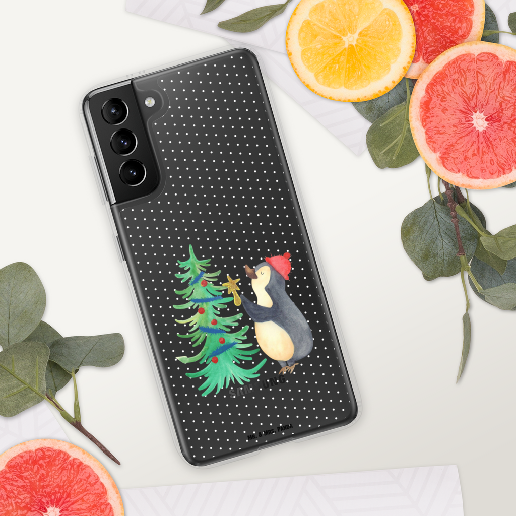 Handyhülle Pinguin Weihnachtsbaum Handyhülle, Handycover, Transparente Handyhülle, Flexible Handyhülle, Handyschutz, Transparent, Durchsichtig, Schutzhülle für Handy, Stilvolle Handyhülle, Robuste Handyhülle, Schutz vor Kratzern, Schützende Handyhülle, Winter, Weihnachten, Weihnachtsdeko, Nikolaus, Advent, Heiligabend, Wintermotiv, Pinguin