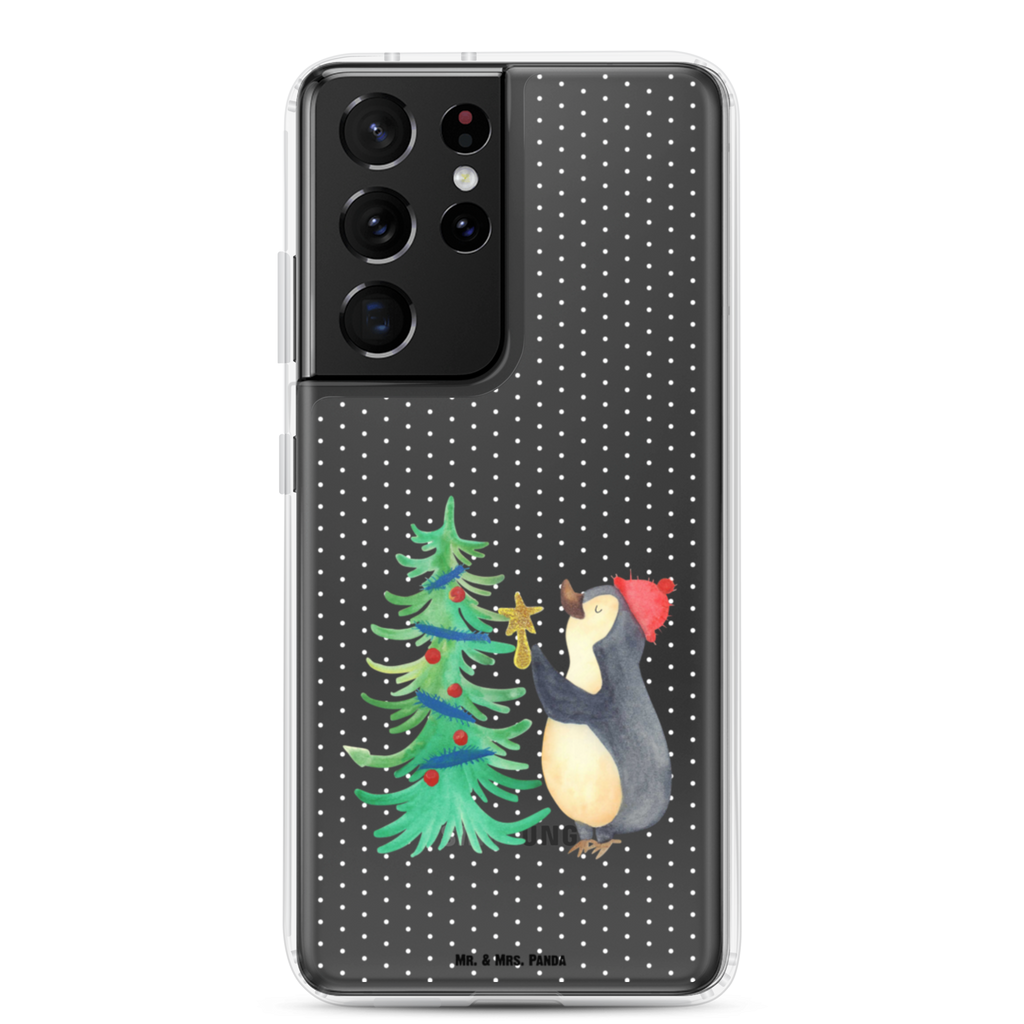 Handyhülle Pinguin Weihnachtsbaum Handyhülle, Handycover, Transparente Handyhülle, Flexible Handyhülle, Handyschutz, Transparent, Durchsichtig, Schutzhülle für Handy, Stilvolle Handyhülle, Robuste Handyhülle, Schutz vor Kratzern, Schützende Handyhülle, Winter, Weihnachten, Weihnachtsdeko, Nikolaus, Advent, Heiligabend, Wintermotiv, Pinguin