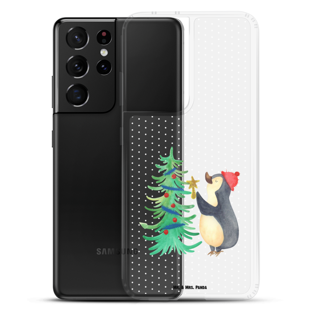 Handyhülle Pinguin Weihnachtsbaum Handyhülle, Handycover, Transparente Handyhülle, Flexible Handyhülle, Handyschutz, Transparent, Durchsichtig, Schutzhülle für Handy, Stilvolle Handyhülle, Robuste Handyhülle, Schutz vor Kratzern, Schützende Handyhülle, Winter, Weihnachten, Weihnachtsdeko, Nikolaus, Advent, Heiligabend, Wintermotiv, Pinguin