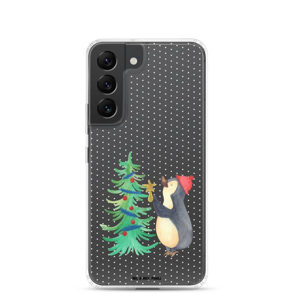 Handyhülle Pinguin Weihnachtsbaum Handyhülle, Handycover, Transparente Handyhülle, Flexible Handyhülle, Handyschutz, Transparent, Durchsichtig, Schutzhülle für Handy, Stilvolle Handyhülle, Robuste Handyhülle, Schutz vor Kratzern, Schützende Handyhülle, Winter, Weihnachten, Weihnachtsdeko, Nikolaus, Advent, Heiligabend, Wintermotiv, Pinguin