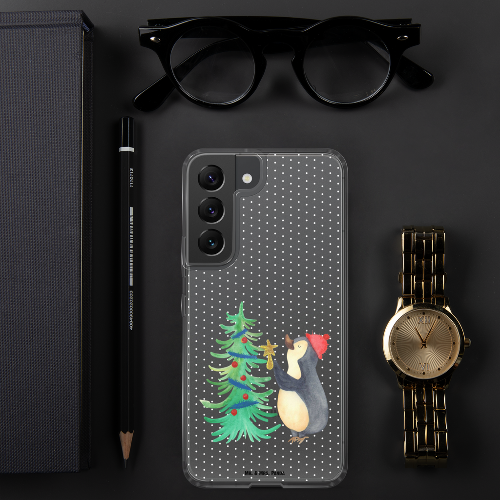 Handyhülle Pinguin Weihnachtsbaum Handyhülle, Handycover, Transparente Handyhülle, Flexible Handyhülle, Handyschutz, Transparent, Durchsichtig, Schutzhülle für Handy, Stilvolle Handyhülle, Robuste Handyhülle, Schutz vor Kratzern, Schützende Handyhülle, Winter, Weihnachten, Weihnachtsdeko, Nikolaus, Advent, Heiligabend, Wintermotiv, Pinguin