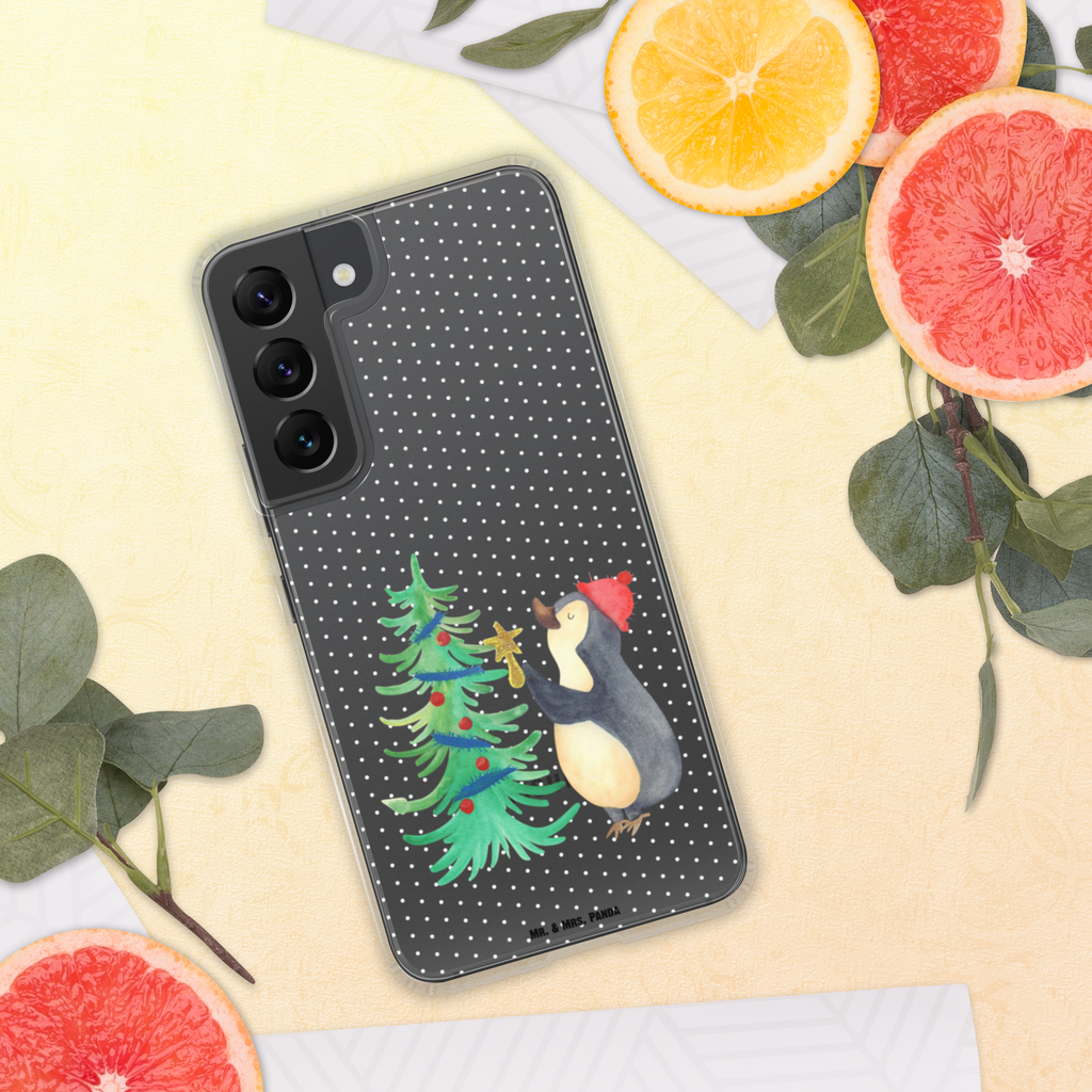 Handyhülle Pinguin Weihnachtsbaum Handyhülle, Handycover, Transparente Handyhülle, Flexible Handyhülle, Handyschutz, Transparent, Durchsichtig, Schutzhülle für Handy, Stilvolle Handyhülle, Robuste Handyhülle, Schutz vor Kratzern, Schützende Handyhülle, Winter, Weihnachten, Weihnachtsdeko, Nikolaus, Advent, Heiligabend, Wintermotiv, Pinguin
