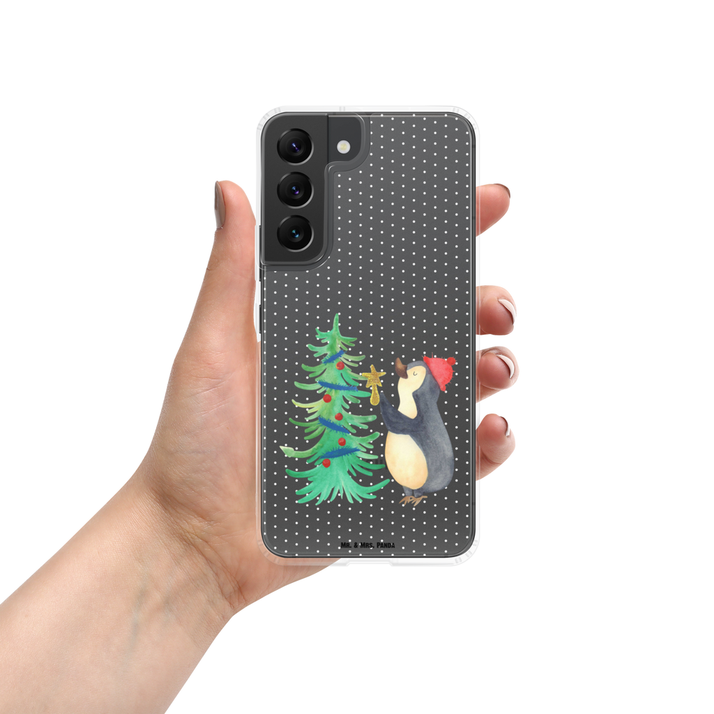 Handyhülle Pinguin Weihnachtsbaum Handyhülle, Handycover, Transparente Handyhülle, Flexible Handyhülle, Handyschutz, Transparent, Durchsichtig, Schutzhülle für Handy, Stilvolle Handyhülle, Robuste Handyhülle, Schutz vor Kratzern, Schützende Handyhülle, Winter, Weihnachten, Weihnachtsdeko, Nikolaus, Advent, Heiligabend, Wintermotiv, Pinguin