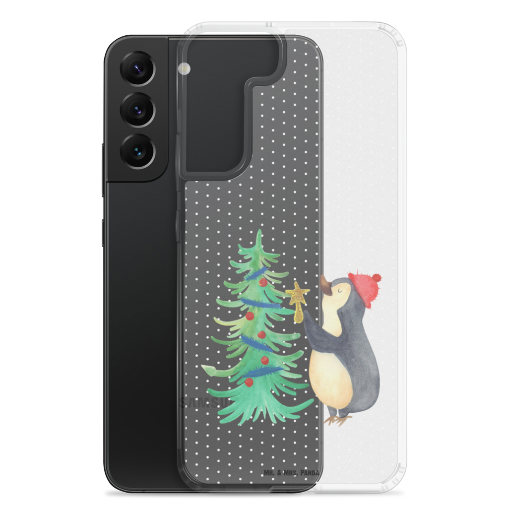 Handyhülle Pinguin Weihnachtsbaum Handyhülle, Handycover, Transparente Handyhülle, Flexible Handyhülle, Handyschutz, Transparent, Durchsichtig, Schutzhülle für Handy, Stilvolle Handyhülle, Robuste Handyhülle, Schutz vor Kratzern, Schützende Handyhülle, Winter, Weihnachten, Weihnachtsdeko, Nikolaus, Advent, Heiligabend, Wintermotiv, Pinguin