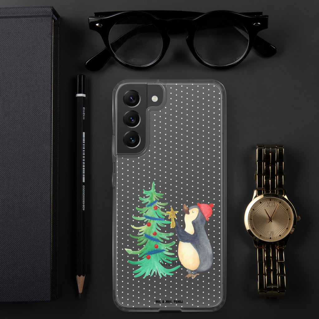 Handyhülle Pinguin Weihnachtsbaum Handyhülle, Handycover, Transparente Handyhülle, Flexible Handyhülle, Handyschutz, Transparent, Durchsichtig, Schutzhülle für Handy, Stilvolle Handyhülle, Robuste Handyhülle, Schutz vor Kratzern, Schützende Handyhülle, Winter, Weihnachten, Weihnachtsdeko, Nikolaus, Advent, Heiligabend, Wintermotiv, Pinguin