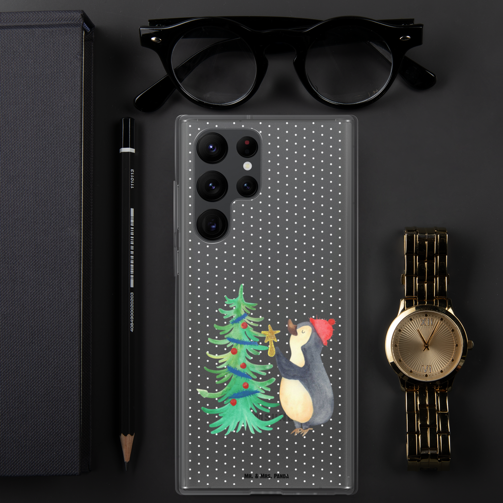 Handyhülle Pinguin Weihnachtsbaum Handyhülle, Handycover, Transparente Handyhülle, Flexible Handyhülle, Handyschutz, Transparent, Durchsichtig, Schutzhülle für Handy, Stilvolle Handyhülle, Robuste Handyhülle, Schutz vor Kratzern, Schützende Handyhülle, Winter, Weihnachten, Weihnachtsdeko, Nikolaus, Advent, Heiligabend, Wintermotiv, Pinguin