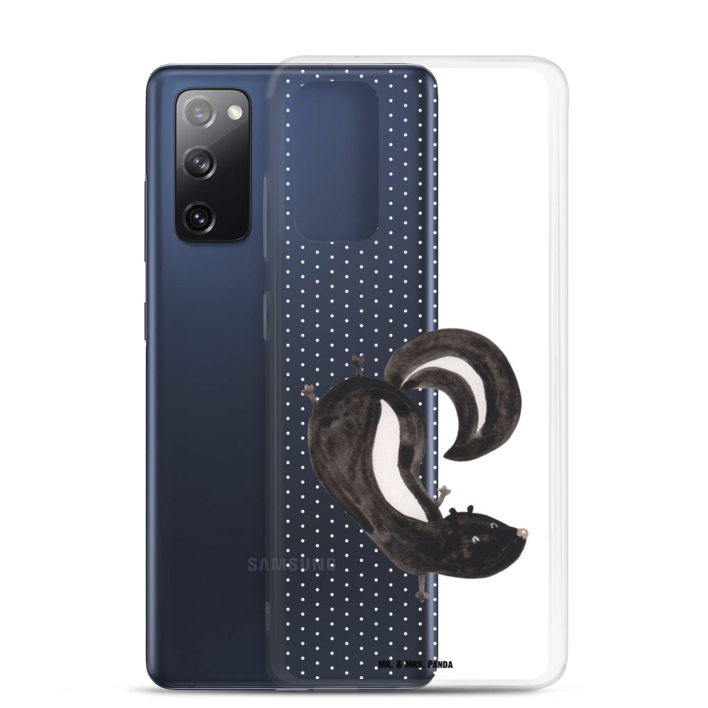 Handyhülle Stinktier Handstand Handyhülle, Handycover, Transparente Handyhülle, Flexible Handyhülle, Handyschutz, Transparent, Durchsichtig, Schutzhülle für Handy, Stilvolle Handyhülle, Robuste Handyhülle, Schutz vor Kratzern, Schützende Handyhülle, Stinktier, Skunk, Wildtier, Raubtier, Stinker, Stinki, Spielplatz, verpielt, Kind