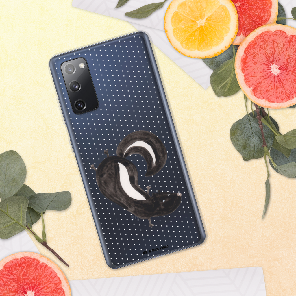 Handyhülle Stinktier Handstand Handyhülle, Handycover, Transparente Handyhülle, Flexible Handyhülle, Handyschutz, Transparent, Durchsichtig, Schutzhülle für Handy, Stilvolle Handyhülle, Robuste Handyhülle, Schutz vor Kratzern, Schützende Handyhülle, Stinktier, Skunk, Wildtier, Raubtier, Stinker, Stinki, Spielplatz, verpielt, Kind