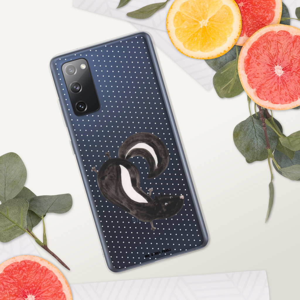 Handyhülle Stinktier Handstand Handyhülle, Handycover, Transparente Handyhülle, Flexible Handyhülle, Handyschutz, Transparent, Durchsichtig, Schutzhülle für Handy, Stilvolle Handyhülle, Robuste Handyhülle, Schutz vor Kratzern, Schützende Handyhülle, Stinktier, Skunk, Wildtier, Raubtier, Stinker, Stinki, Spielplatz, verpielt, Kind