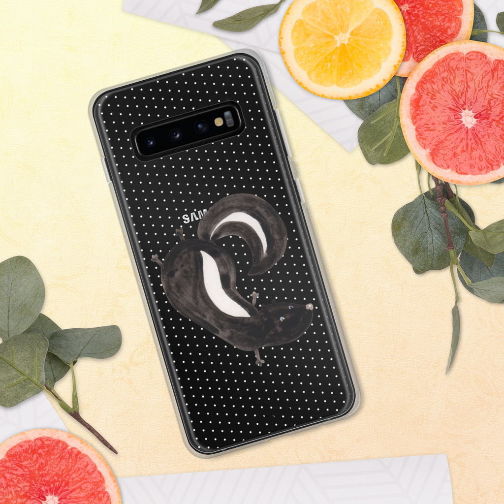 Handyhülle Stinktier Handstand Handyhülle, Handycover, Transparente Handyhülle, Flexible Handyhülle, Handyschutz, Transparent, Durchsichtig, Schutzhülle für Handy, Stilvolle Handyhülle, Robuste Handyhülle, Schutz vor Kratzern, Schützende Handyhülle, Stinktier, Skunk, Wildtier, Raubtier, Stinker, Stinki, Spielplatz, verpielt, Kind