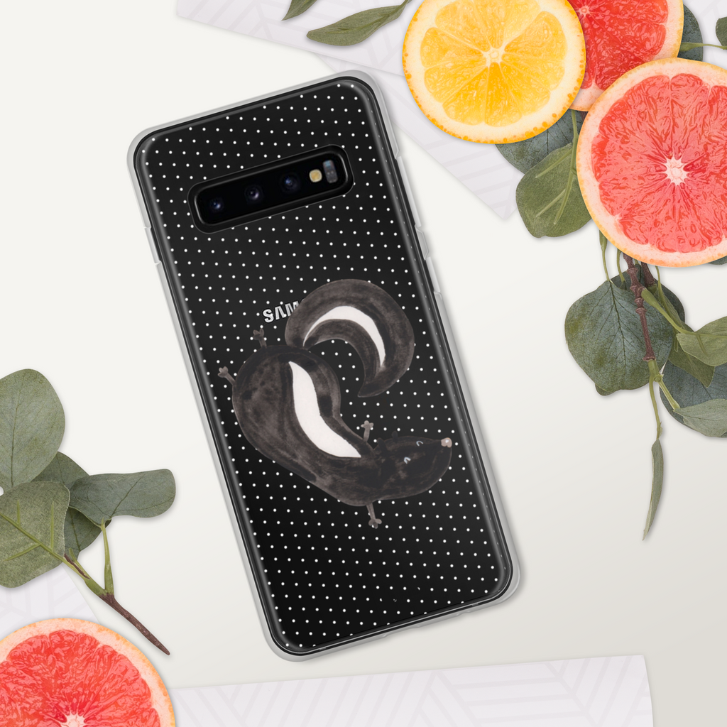 Handyhülle Stinktier Handstand Handyhülle, Handycover, Transparente Handyhülle, Flexible Handyhülle, Handyschutz, Transparent, Durchsichtig, Schutzhülle für Handy, Stilvolle Handyhülle, Robuste Handyhülle, Schutz vor Kratzern, Schützende Handyhülle, Stinktier, Skunk, Wildtier, Raubtier, Stinker, Stinki, Spielplatz, verpielt, Kind