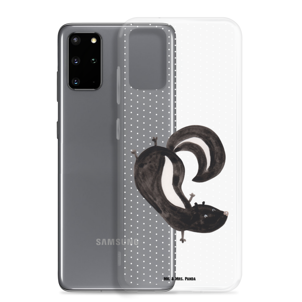 Handyhülle Stinktier Handstand Handyhülle, Handycover, Transparente Handyhülle, Flexible Handyhülle, Handyschutz, Transparent, Durchsichtig, Schutzhülle für Handy, Stilvolle Handyhülle, Robuste Handyhülle, Schutz vor Kratzern, Schützende Handyhülle, Stinktier, Skunk, Wildtier, Raubtier, Stinker, Stinki, Spielplatz, verpielt, Kind