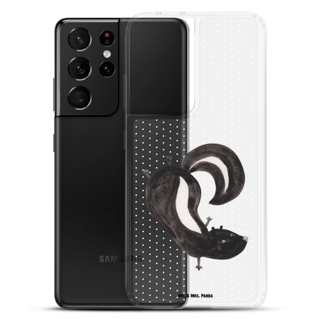 Handyhülle Stinktier Handstand Handyhülle, Handycover, Transparente Handyhülle, Flexible Handyhülle, Handyschutz, Transparent, Durchsichtig, Schutzhülle für Handy, Stilvolle Handyhülle, Robuste Handyhülle, Schutz vor Kratzern, Schützende Handyhülle, Stinktier, Skunk, Wildtier, Raubtier, Stinker, Stinki, Spielplatz, verpielt, Kind