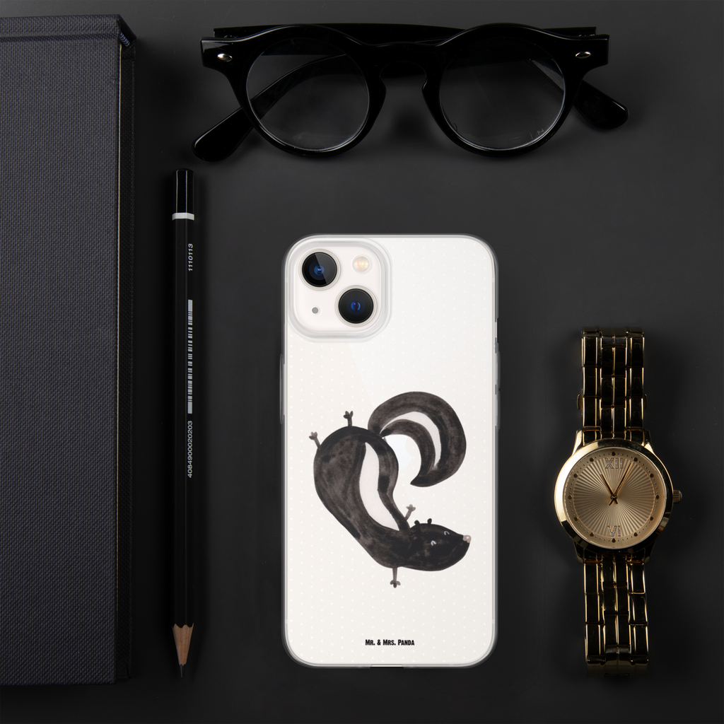 Handyhülle Stinktier Handstand Handyhülle, Handycover, Transparente Handyhülle, Flexible Handyhülle, Handyschutz, Transparent, Durchsichtig, Schutzhülle für Handy, Stilvolle Handyhülle, Robuste Handyhülle, Schutz vor Kratzern, Schützende Handyhülle, Stinktier, Skunk, Wildtier, Raubtier, Stinker, Stinki, Spielplatz, verpielt, Kind