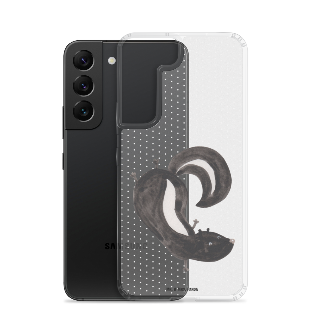 Handyhülle Stinktier Handstand Handyhülle, Handycover, Transparente Handyhülle, Flexible Handyhülle, Handyschutz, Transparent, Durchsichtig, Schutzhülle für Handy, Stilvolle Handyhülle, Robuste Handyhülle, Schutz vor Kratzern, Schützende Handyhülle, Stinktier, Skunk, Wildtier, Raubtier, Stinker, Stinki, Spielplatz, verpielt, Kind