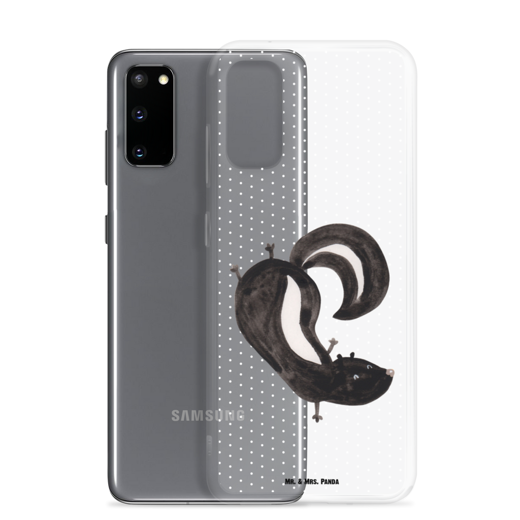 Handyhülle Stinktier Handstand Handyhülle, Handycover, Transparente Handyhülle, Flexible Handyhülle, Handyschutz, Transparent, Durchsichtig, Schutzhülle für Handy, Stilvolle Handyhülle, Robuste Handyhülle, Schutz vor Kratzern, Schützende Handyhülle, Stinktier, Skunk, Wildtier, Raubtier, Stinker, Stinki, Spielplatz, verpielt, Kind