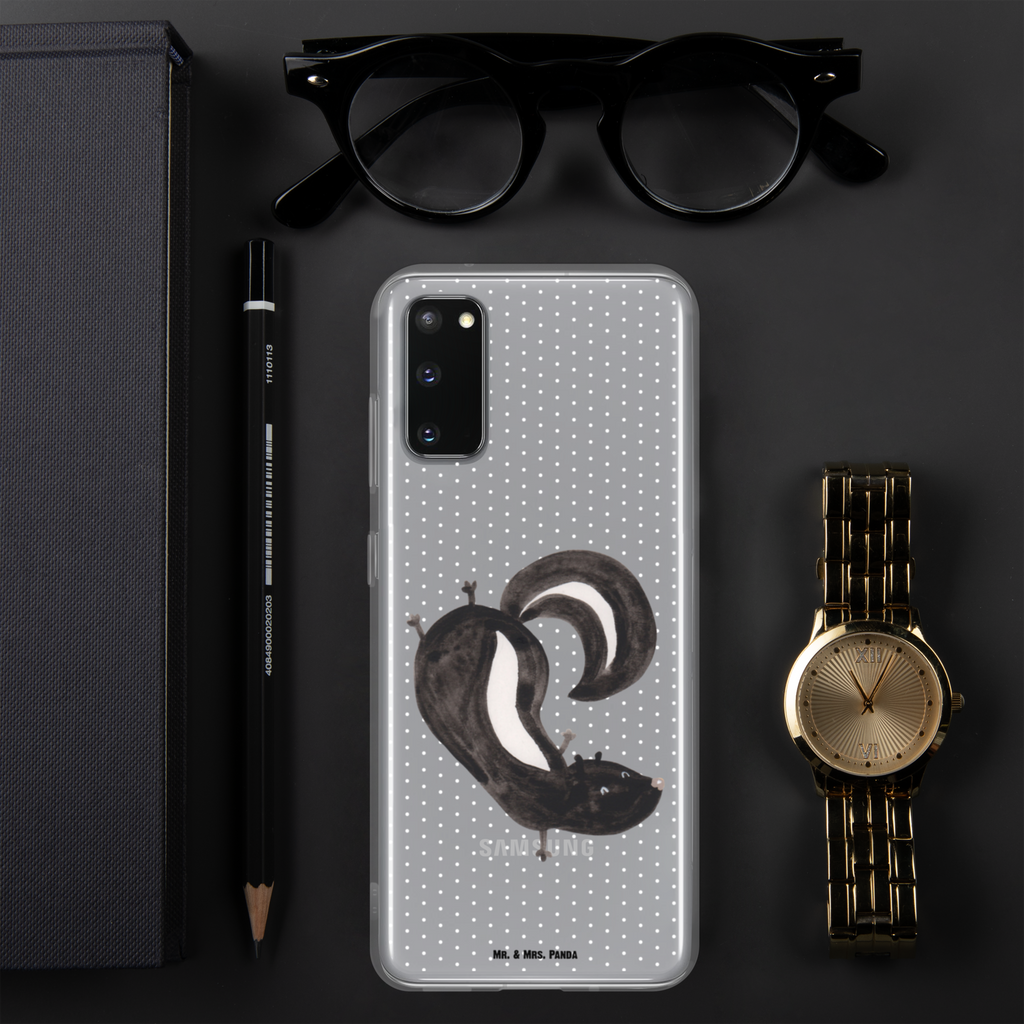 Handyhülle Stinktier Handstand Handyhülle, Handycover, Transparente Handyhülle, Flexible Handyhülle, Handyschutz, Transparent, Durchsichtig, Schutzhülle für Handy, Stilvolle Handyhülle, Robuste Handyhülle, Schutz vor Kratzern, Schützende Handyhülle, Stinktier, Skunk, Wildtier, Raubtier, Stinker, Stinki, Spielplatz, verpielt, Kind