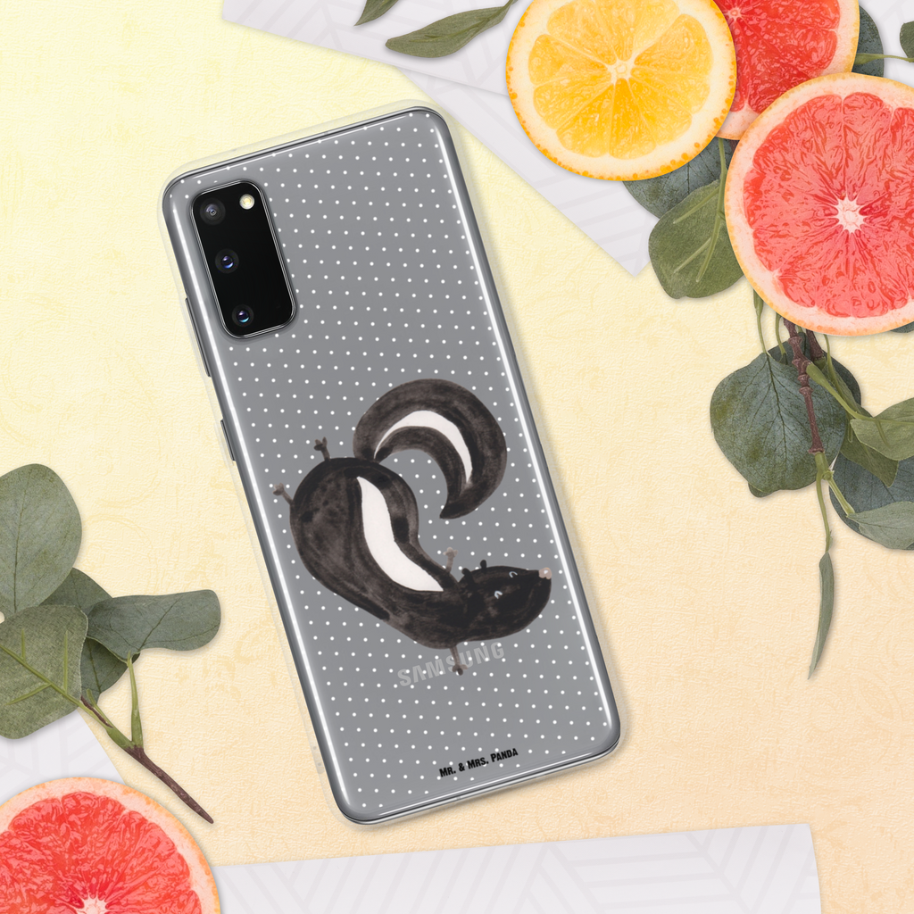 Handyhülle Stinktier Handstand Handyhülle, Handycover, Transparente Handyhülle, Flexible Handyhülle, Handyschutz, Transparent, Durchsichtig, Schutzhülle für Handy, Stilvolle Handyhülle, Robuste Handyhülle, Schutz vor Kratzern, Schützende Handyhülle, Stinktier, Skunk, Wildtier, Raubtier, Stinker, Stinki, Spielplatz, verpielt, Kind