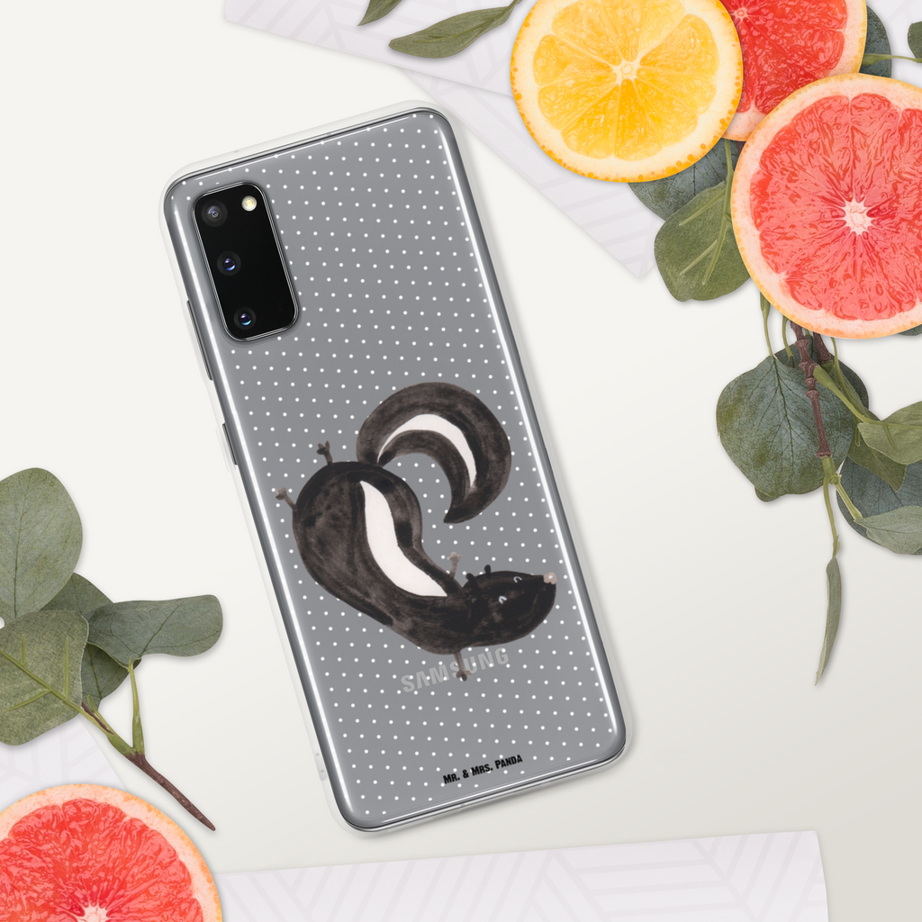 Handyhülle Stinktier Handstand Handyhülle, Handycover, Transparente Handyhülle, Flexible Handyhülle, Handyschutz, Transparent, Durchsichtig, Schutzhülle für Handy, Stilvolle Handyhülle, Robuste Handyhülle, Schutz vor Kratzern, Schützende Handyhülle, Stinktier, Skunk, Wildtier, Raubtier, Stinker, Stinki, Spielplatz, verpielt, Kind