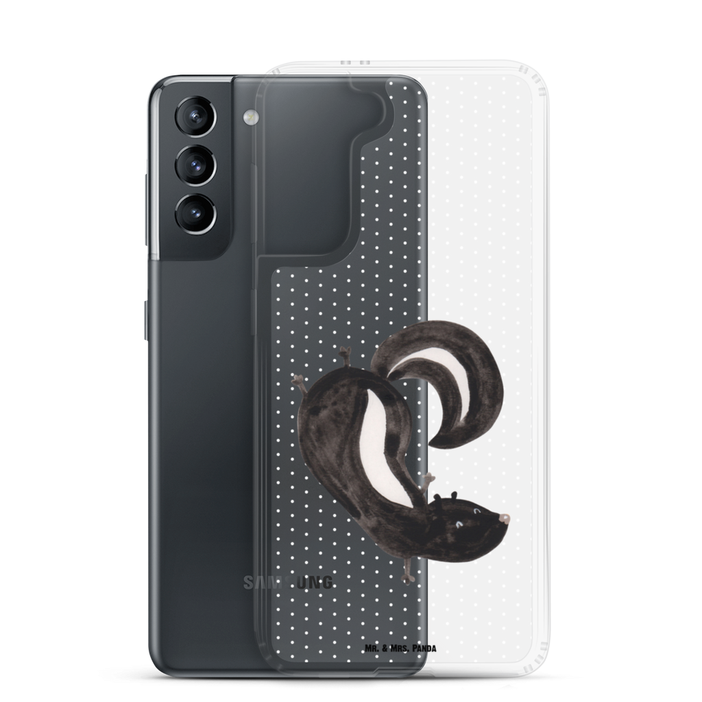 Handyhülle Stinktier Handstand Handyhülle, Handycover, Transparente Handyhülle, Flexible Handyhülle, Handyschutz, Transparent, Durchsichtig, Schutzhülle für Handy, Stilvolle Handyhülle, Robuste Handyhülle, Schutz vor Kratzern, Schützende Handyhülle, Stinktier, Skunk, Wildtier, Raubtier, Stinker, Stinki, Spielplatz, verpielt, Kind