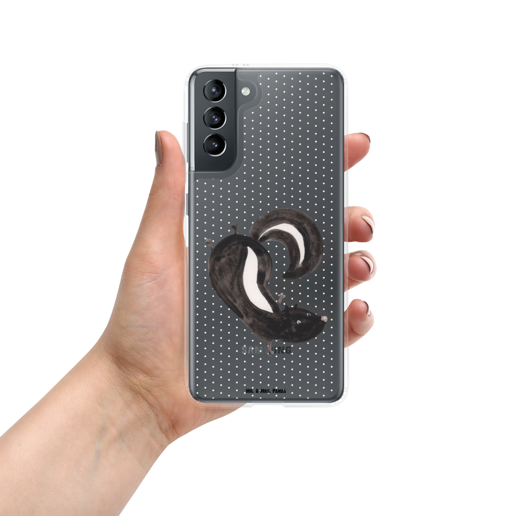 Handyhülle Stinktier Handstand Handyhülle, Handycover, Transparente Handyhülle, Flexible Handyhülle, Handyschutz, Transparent, Durchsichtig, Schutzhülle für Handy, Stilvolle Handyhülle, Robuste Handyhülle, Schutz vor Kratzern, Schützende Handyhülle, Stinktier, Skunk, Wildtier, Raubtier, Stinker, Stinki, Spielplatz, verpielt, Kind