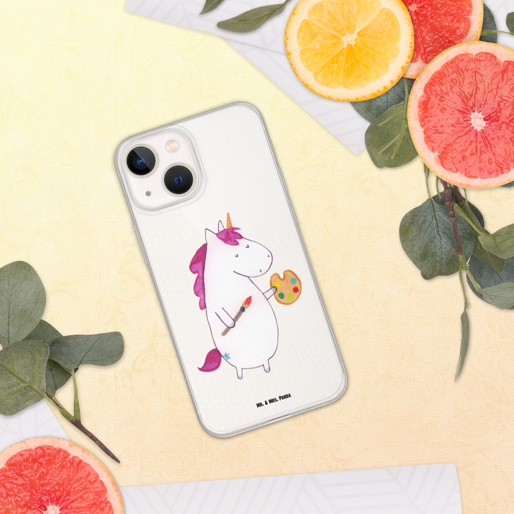 Handyhülle Einhorn Künstler Handyhülle, Handycover, Transparente Handyhülle, Flexible Handyhülle, Handyschutz, Transparent, Durchsichtig, Schutzhülle für Handy, Stilvolle Handyhülle, Robuste Handyhülle, Schutz vor Kratzern, Schützende Handyhülle, Einhorn, Einhörner, Einhorn Deko, Pegasus, Unicorn, Englisch, Künstler, Artist, Malen, Zeichnen, Welt, Farbe, Stift, Pinsel, Geschenk, Maler