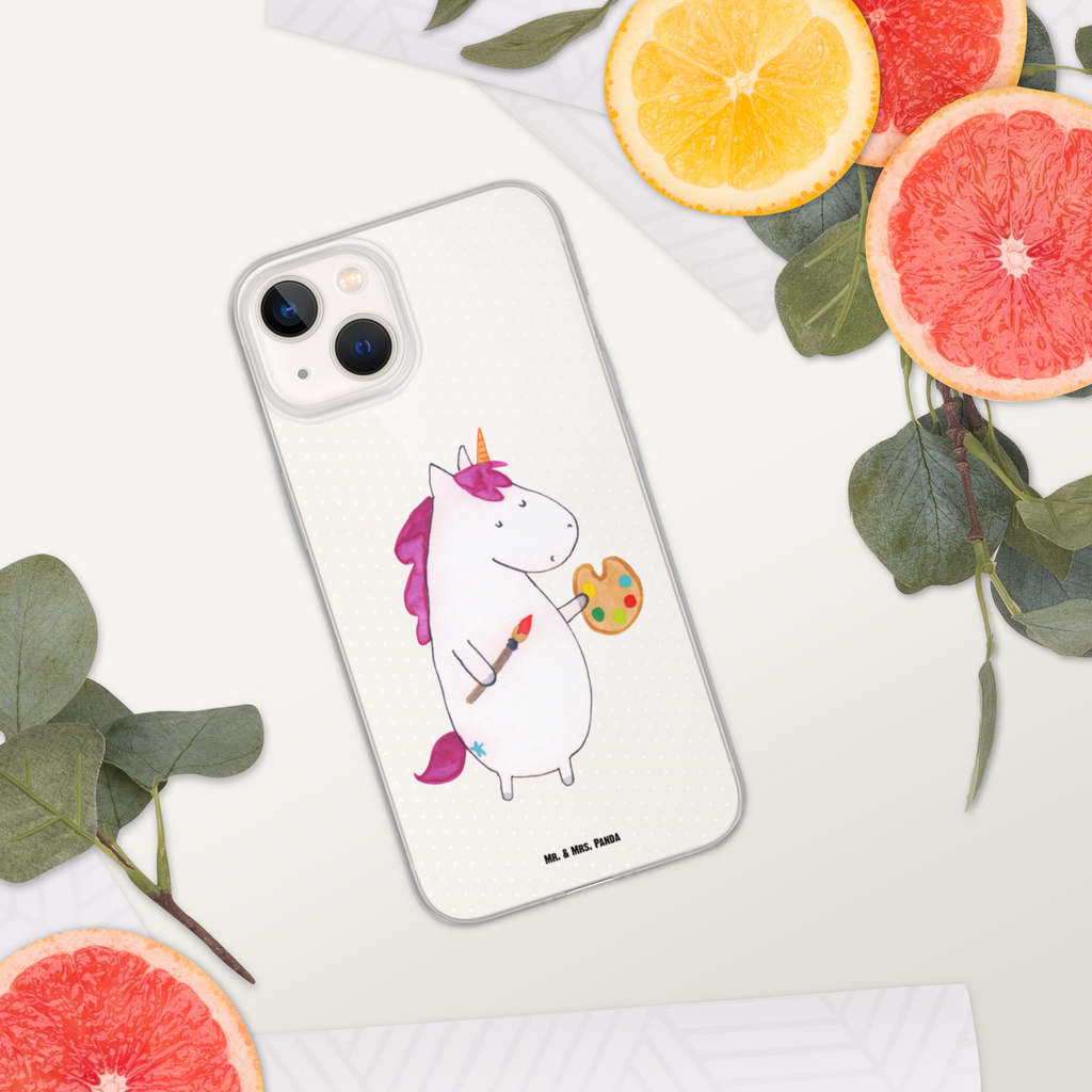 Handyhülle Einhorn Künstler Handyhülle, Handycover, Transparente Handyhülle, Flexible Handyhülle, Handyschutz, Transparent, Durchsichtig, Schutzhülle für Handy, Stilvolle Handyhülle, Robuste Handyhülle, Schutz vor Kratzern, Schützende Handyhülle, Einhorn, Einhörner, Einhorn Deko, Pegasus, Unicorn, Englisch, Künstler, Artist, Malen, Zeichnen, Welt, Farbe, Stift, Pinsel, Geschenk, Maler