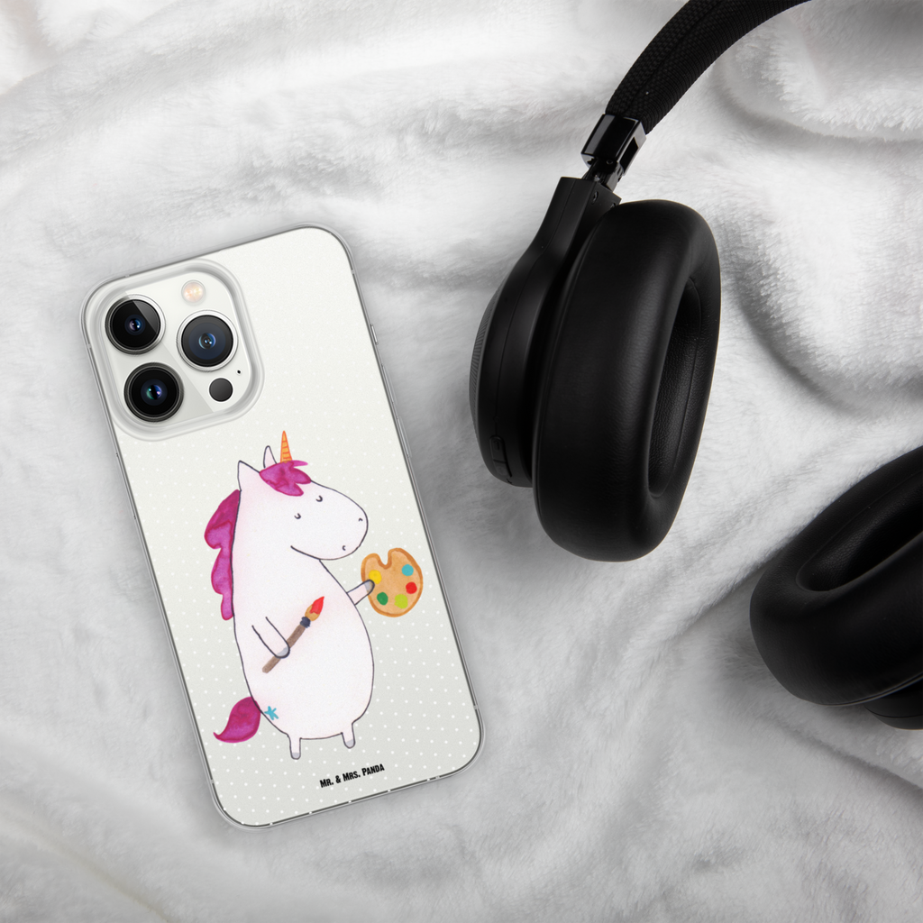 Handyhülle Einhorn Künstler Handyhülle, Handycover, Transparente Handyhülle, Flexible Handyhülle, Handyschutz, Transparent, Durchsichtig, Schutzhülle für Handy, Stilvolle Handyhülle, Robuste Handyhülle, Schutz vor Kratzern, Schützende Handyhülle, Einhorn, Einhörner, Einhorn Deko, Pegasus, Unicorn, Englisch, Künstler, Artist, Malen, Zeichnen, Welt, Farbe, Stift, Pinsel, Geschenk, Maler